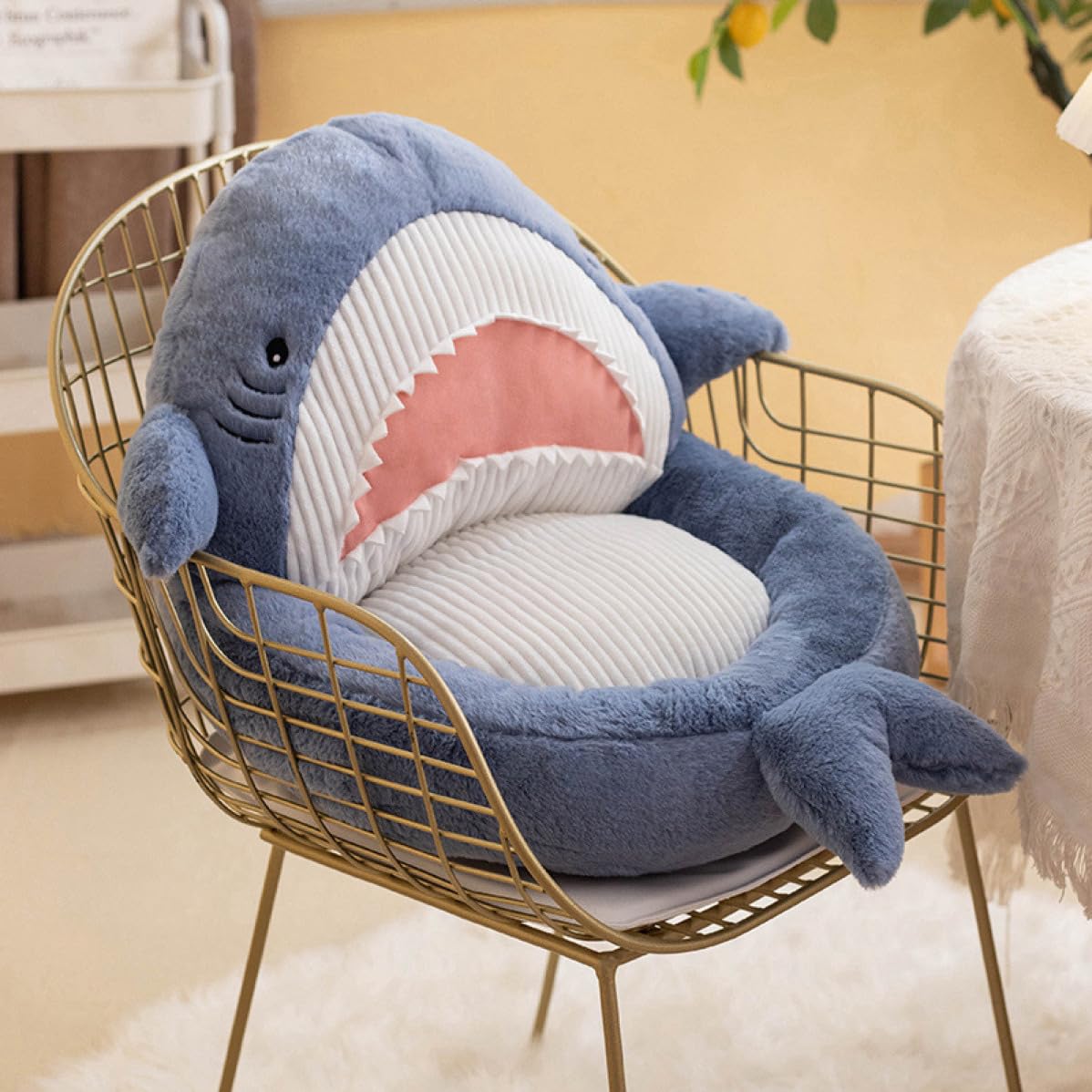 Amazon.co.jp: [ムリョ] 背もたれ 鮫 サメ 椅子用クッション チェア
